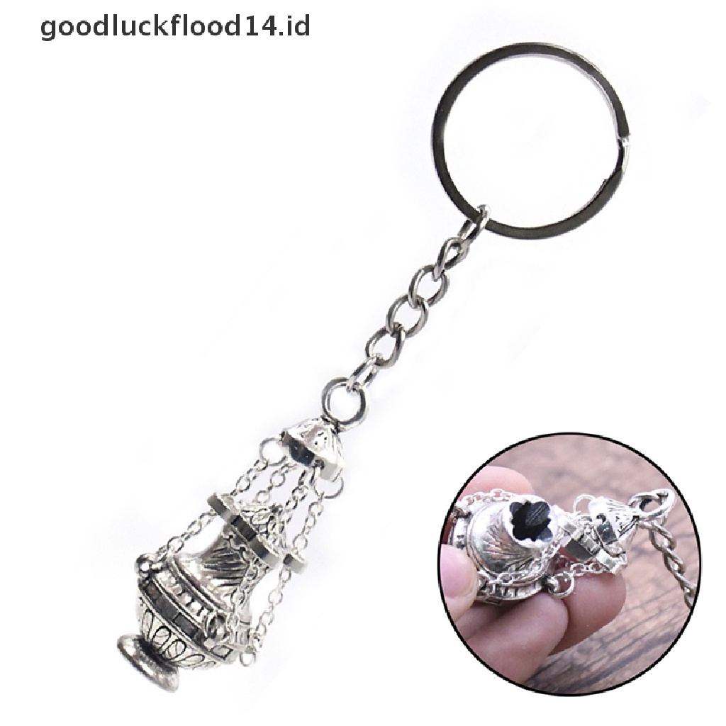 [OOID] Christian Incense Burner Keychain Religious Key Ring Jewelry Bag Car Pendant ID