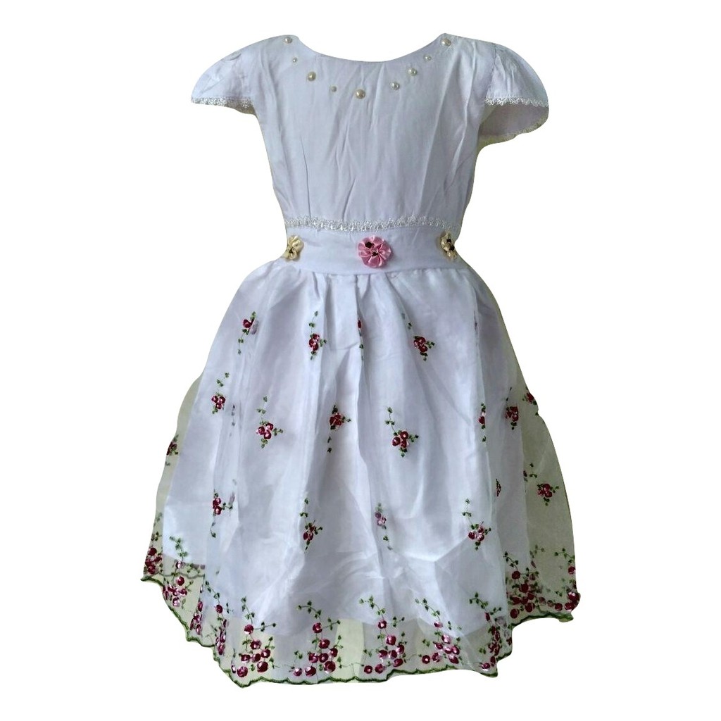 Udlia Dress Pesta Anak Bunga Dress Putih 2th 3th 4th 5th 6th