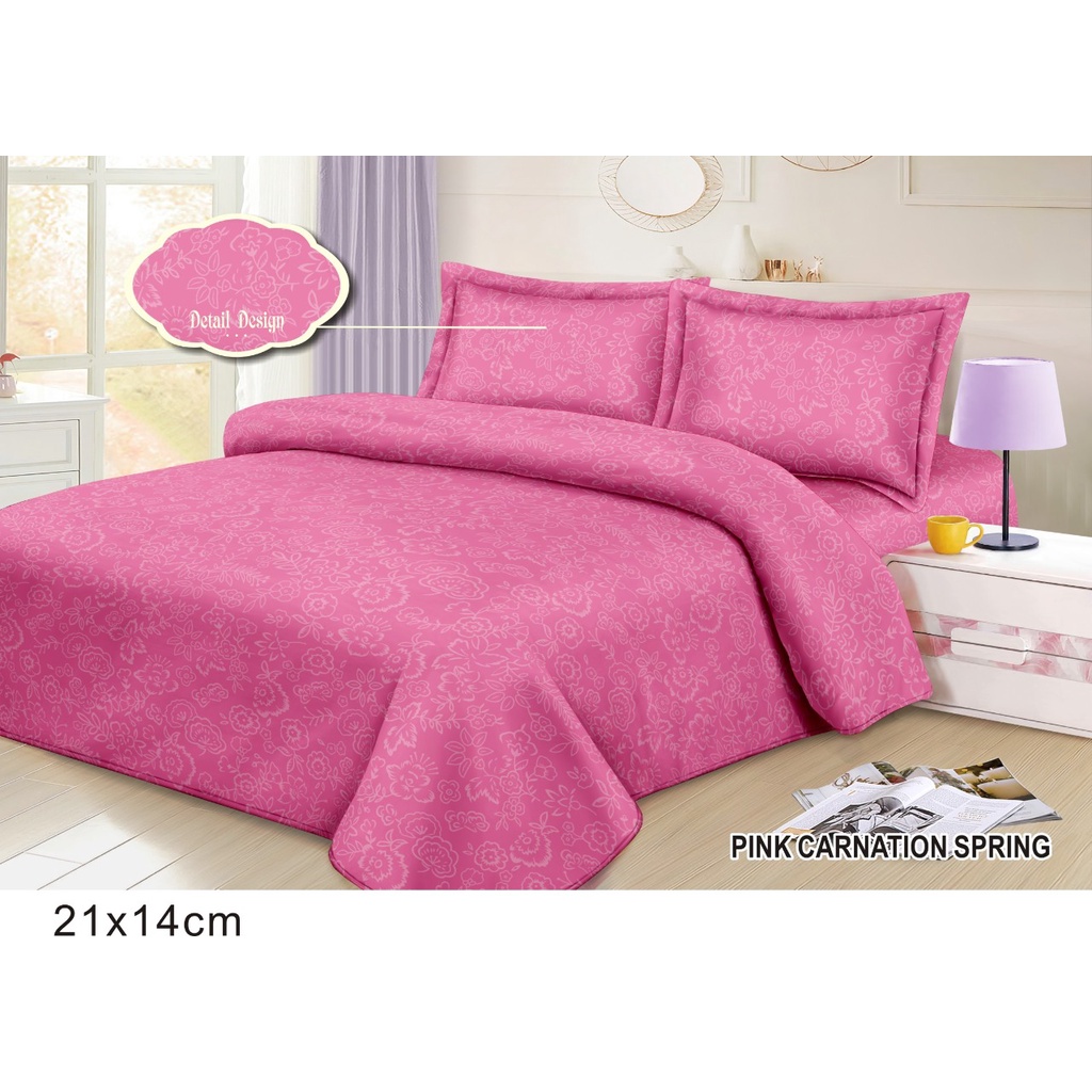 SPREI POLOS EMBOS ADEM, LEMBUT, &amp; ANTI LUNTUR BAHAN KATUN DISPERSE MIRIP BONITA