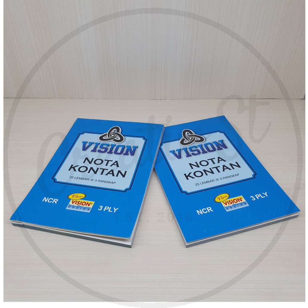 

VISION Nota Ncr 3 Ply Kecil VISION A6 15 Cm X 10 Cm