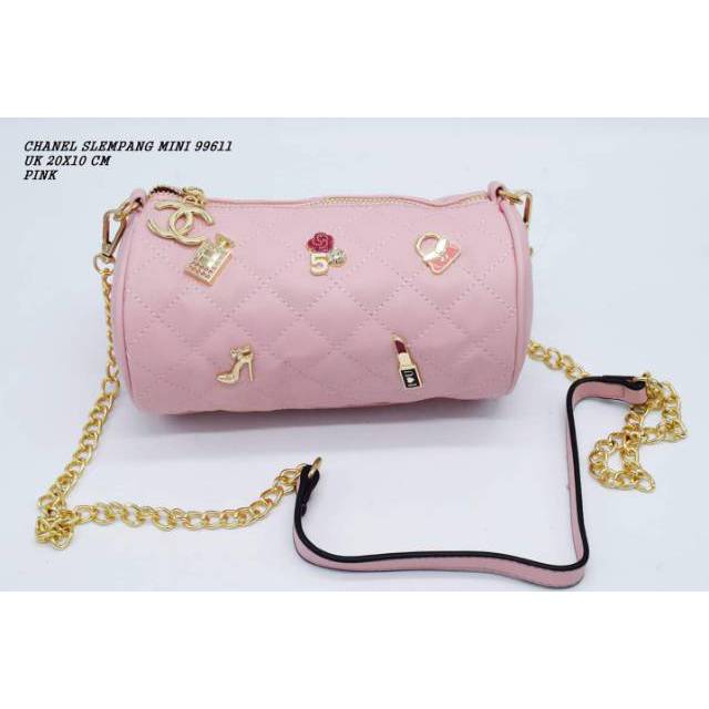 tas selempang kulit chanel tabung mini kode 99611