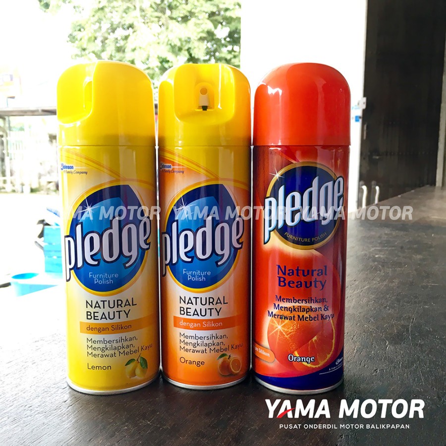 LEMON PLEDGE NATURAL BEAUTY 330 ML PEMBERSIH PENGKILAP MOTOR FURNITURE