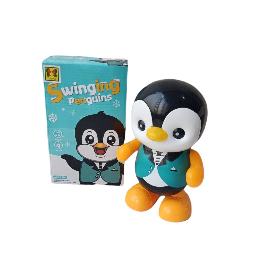 Robot DANCE PENGUIN Swinging Penguin Lampu Musik 17178 - Mainan Musik Dan Suara Mainan Dancing Bentuk Penguin