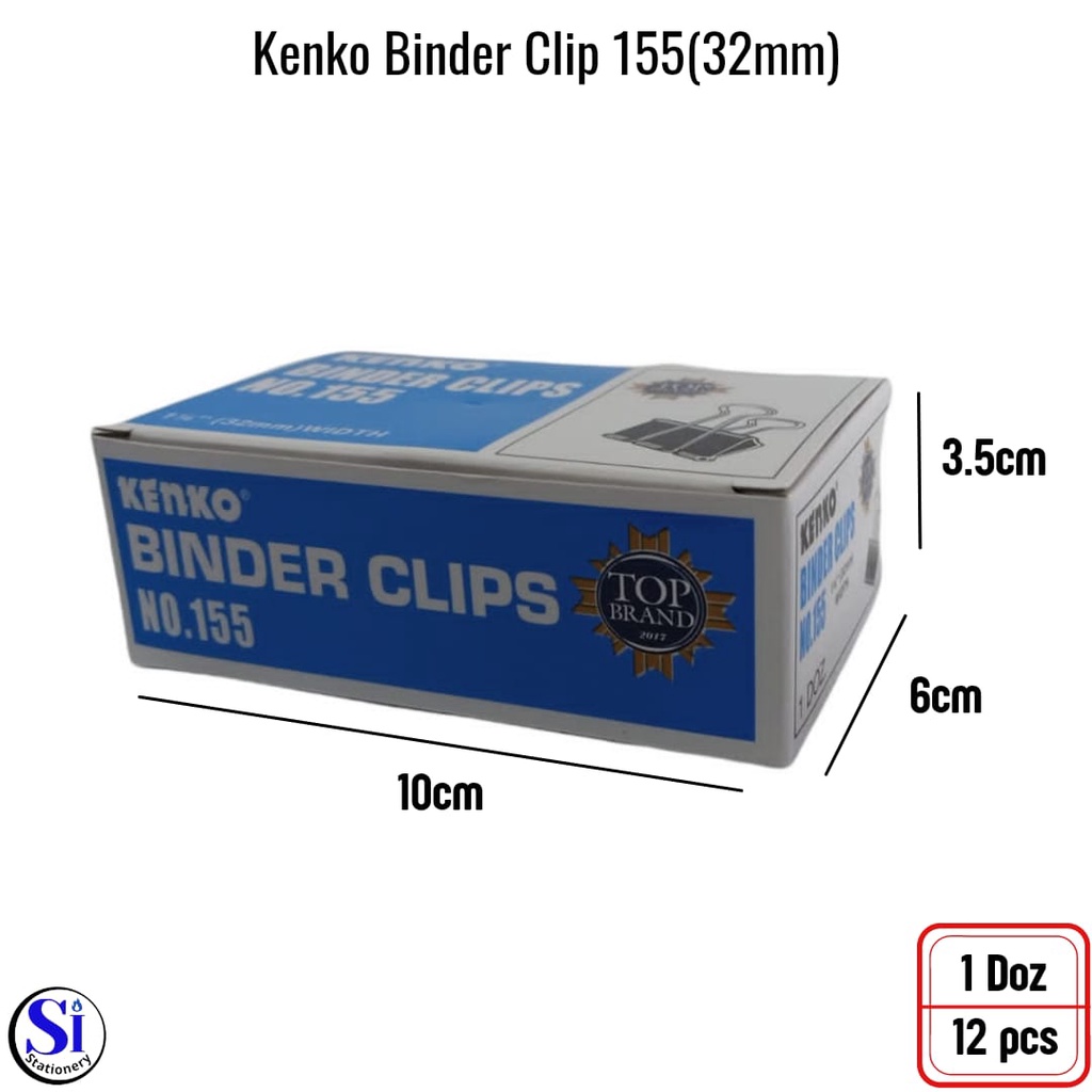 

Binder Clip Kenko No.155/Clip Kertas 1 pack isi 12 pcs