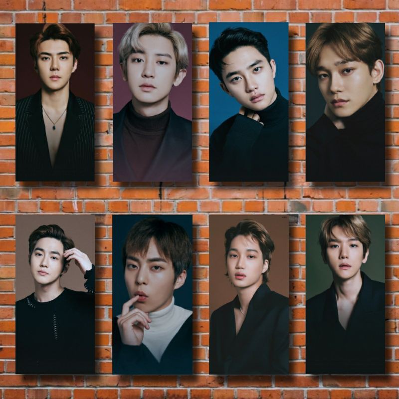 Poster kayu KPOP EXO/Hiasan dinding kpop/walldecor/homedecor/kado ultah/pajangan dinding KPOP EXO