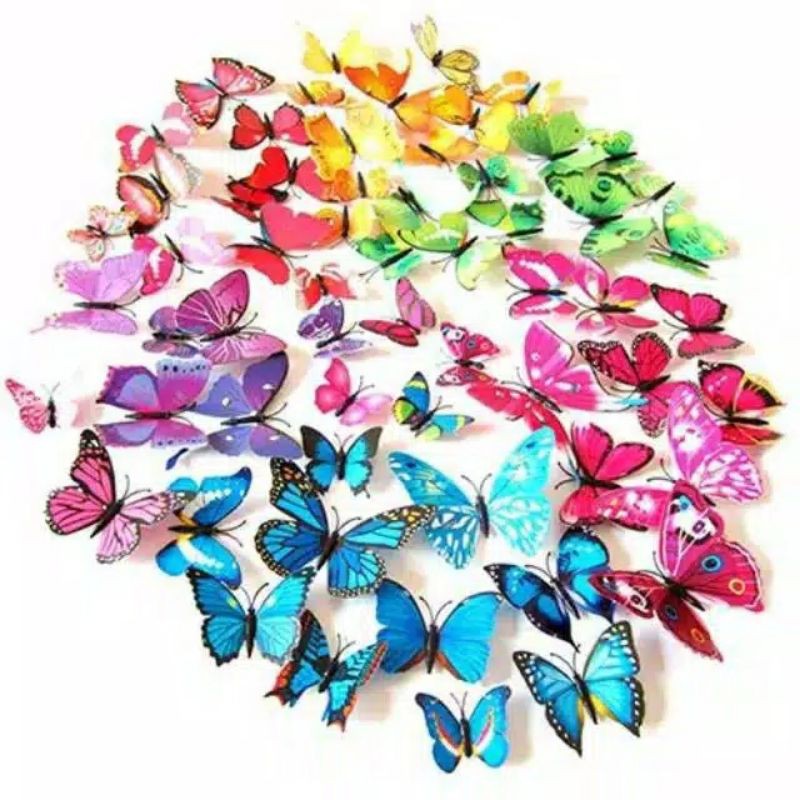 Stiker Dinding Kupu-kupu 3D / Butterfly Wall Sticker