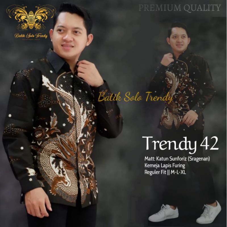 TRENDY 42( FULL FURING )KEMEJA/BAJU BATIK PRIA MURAH PANJANG