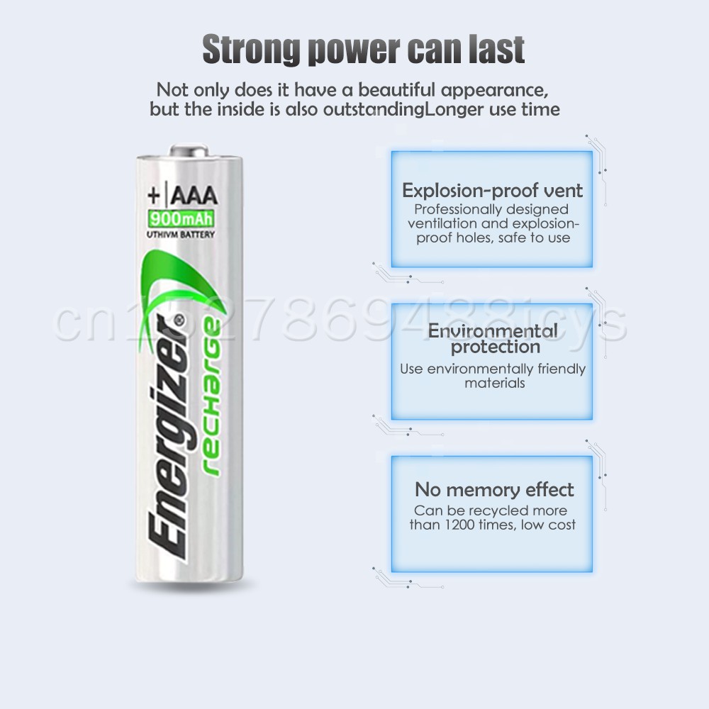 1-4PCS Energizer 1.2V 900mAh Ni-MH AAA Rechargeable Battery For Flashlight Mouse Camera Toy NIMH AAA