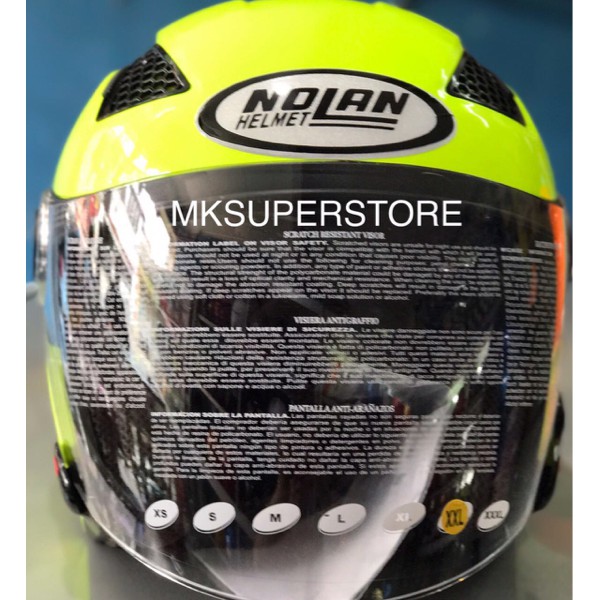 HM-2631 Zeus 610 Z Yellow Fluo Hijau Stabilo Nolan Helm Double Visor M L Xxl Murah