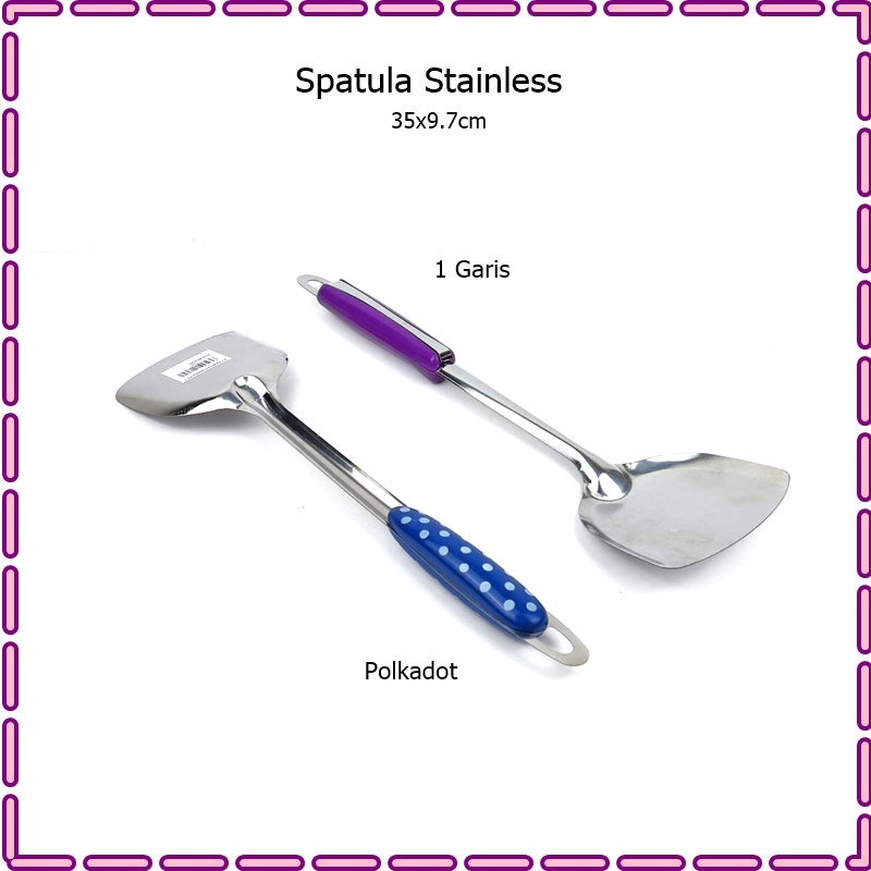 Spatula/Sodet Stainless Gagang Plastik 35cm