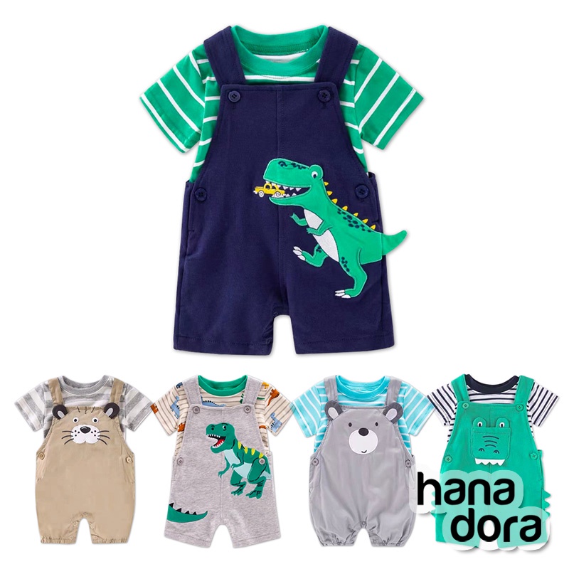 2-Piece Shortalls Boy - Set Baju Kodok Bayi