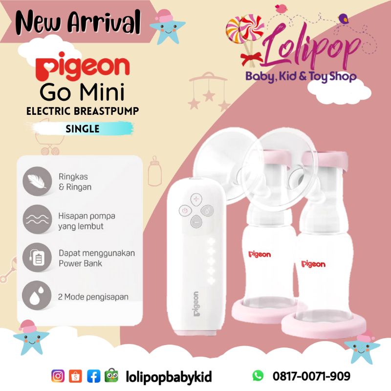 Pigeon Go Mini Electrik Breastpump Single - Pompa Asi