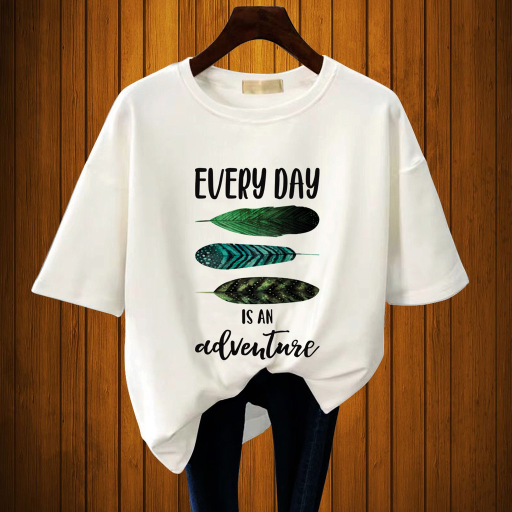 CALVIERO SHOP - BAJU KAOS ATASAN WANITA DEWASA PRINT EVERYDAY CASUAL