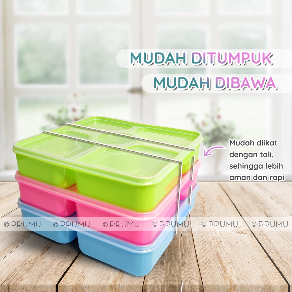 Kotak Makan Catering 5 Sekat - Kotak Bekal - Tempat Makan - Lunch Box - Clio Lunch Box Bento