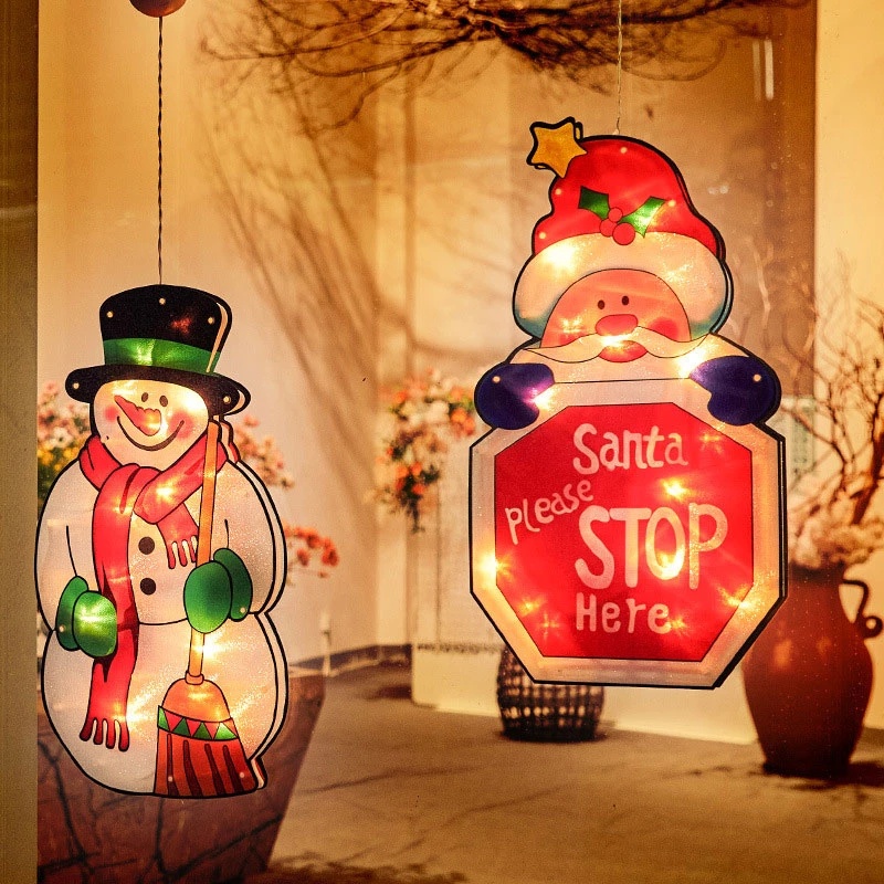 [Christmas Products] Christmas LED Window Suction Cup Hanging Lights