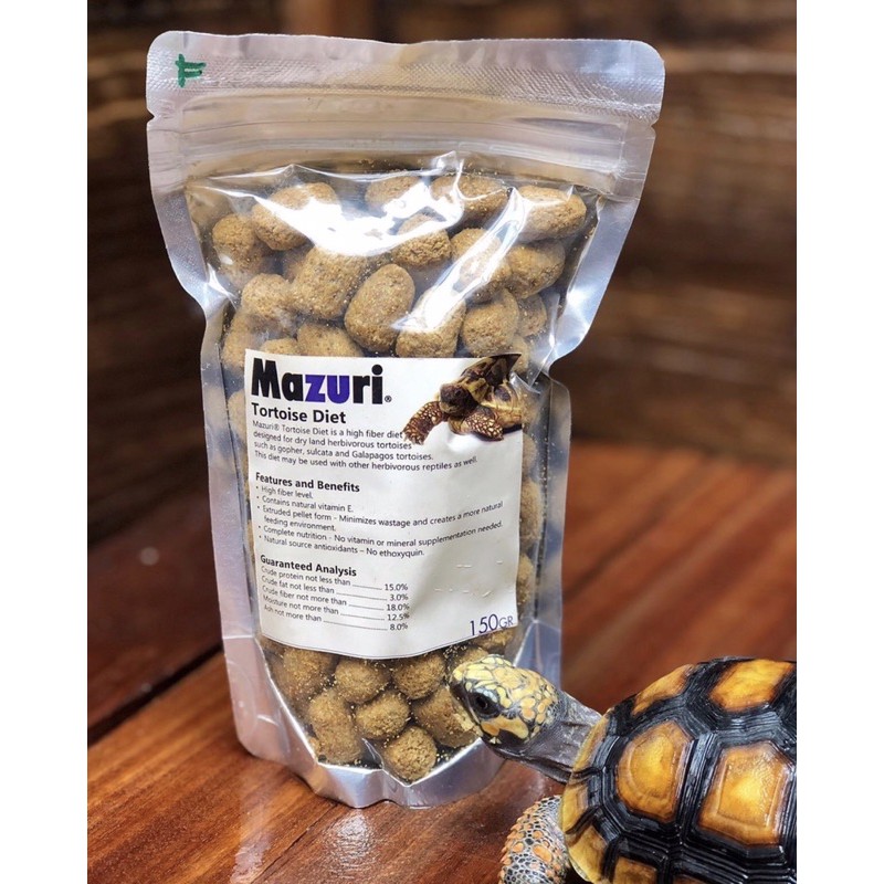 mazuri tortoise makanan kura kura darat repack 150 gram