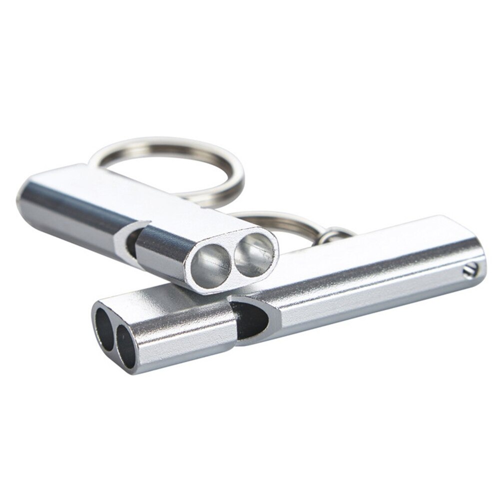 Gantungan Kunci Peluit Aluminium Outdoor Whistle