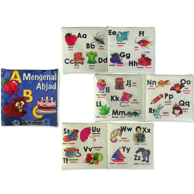 Buku Bantal Bayi / Mainan Edukasi Balita / BUKU KAIN / Baby Education Soft Book