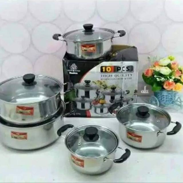 Panci set tutup kaca