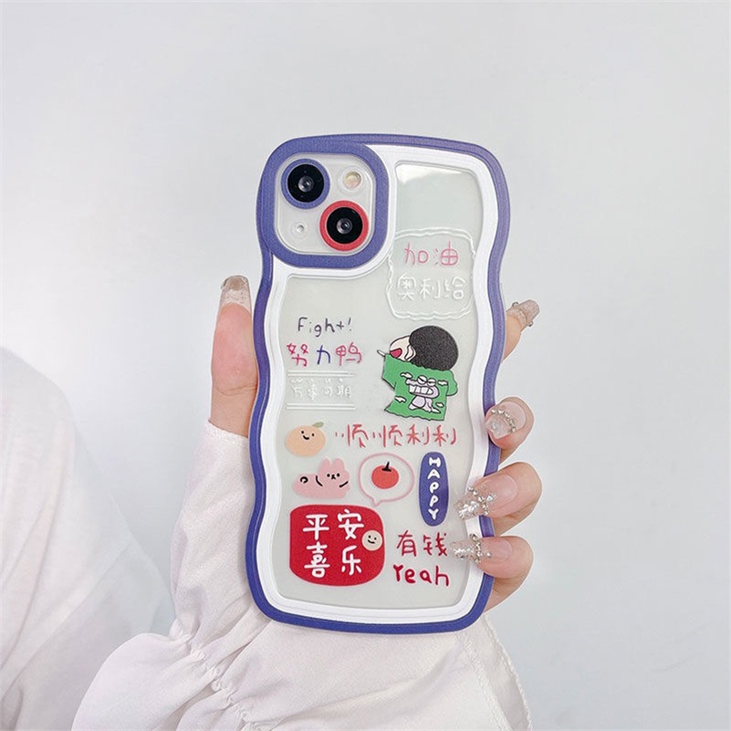 Soft Case Silikon Transparan Motif Kartun Anime Untuk iPhone 13 12 11 Pro Max X Xr Xs Max SE 8 7 6 6s Plus