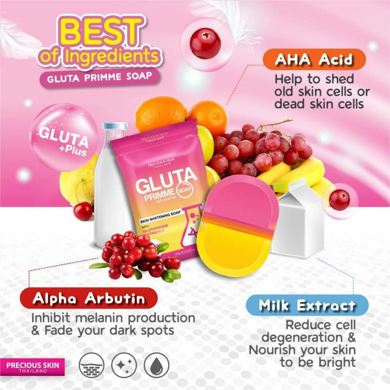 PRIME GLUTA SOAP ORIGINAL THAILAND