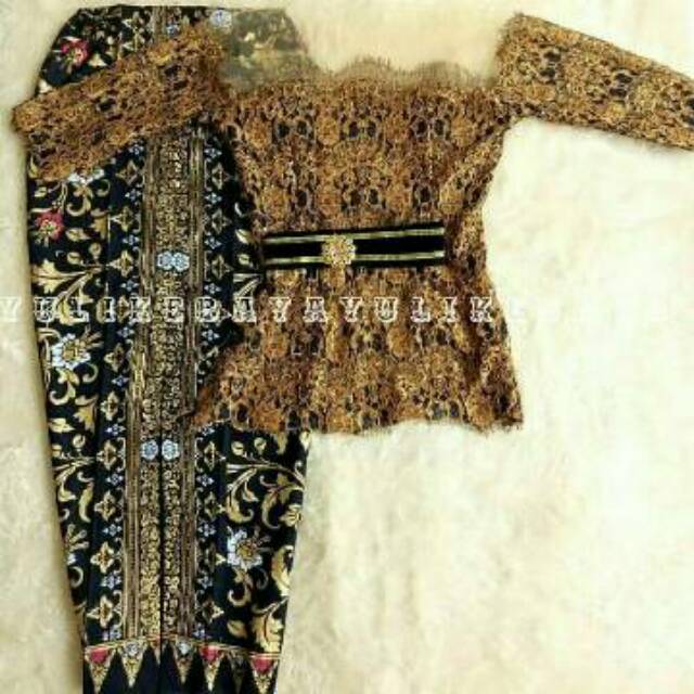 Set Kebaya Bali Modern Sabrina rangrang,  kebaya wisuda,  kebaya kondangan coklat