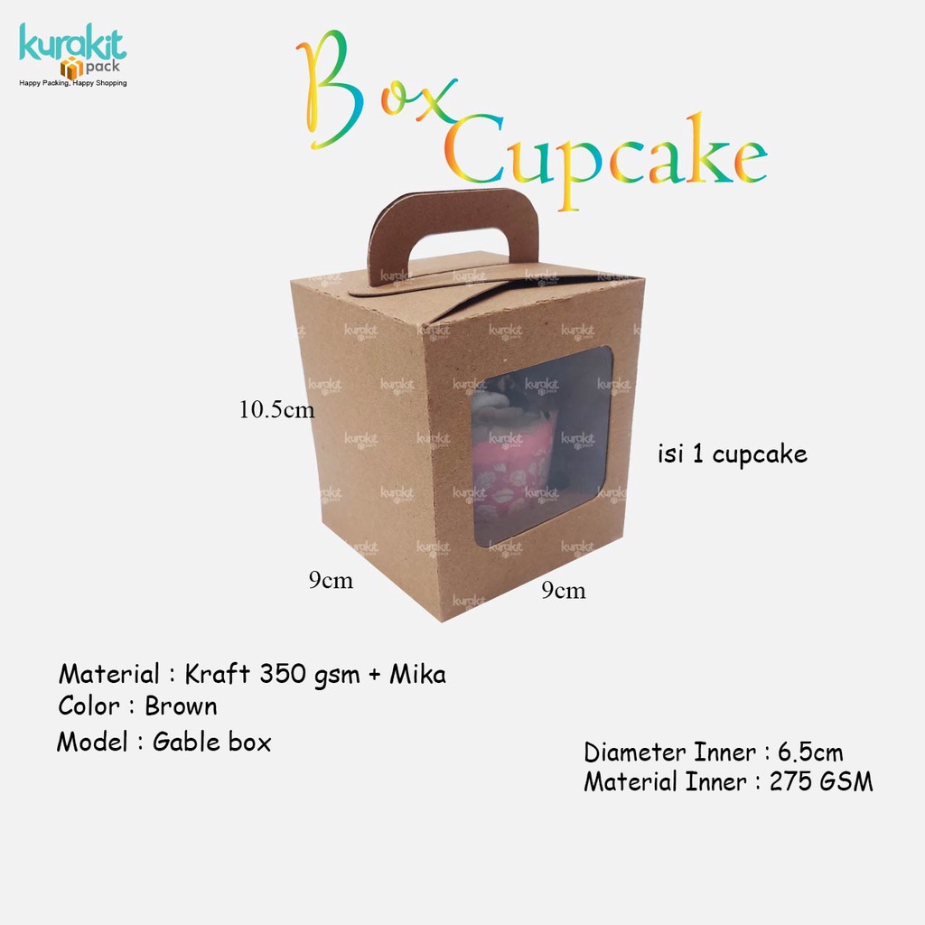 

Box Cupcake, Kotak Cupcake, Single Cupcake, Cupcake isi 1