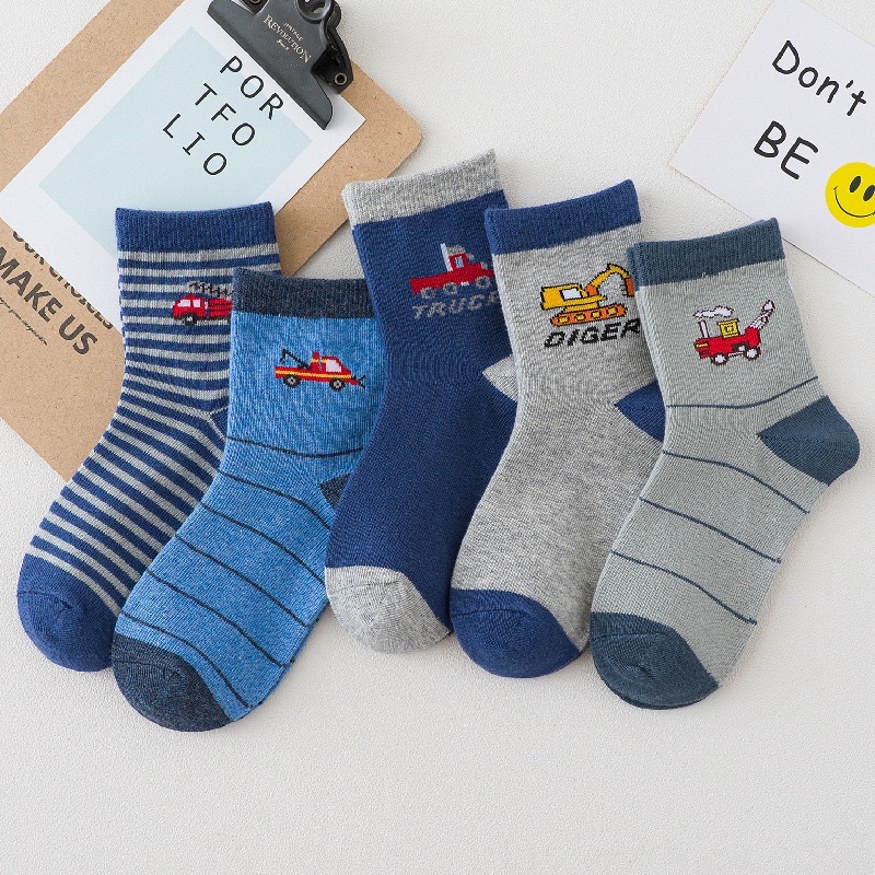 Kaos Kaki Anak Laki Laki Import Model Transportasi / Kids Toddler Socks