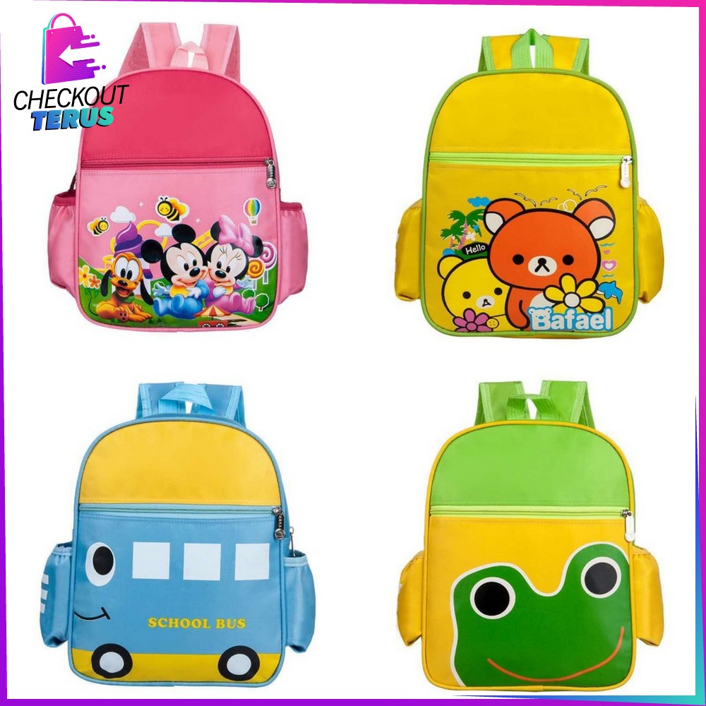 CT T02 T04 Tas Sekolah Anak Karakter Lucu Tas Ransel Anak PAUD Import Tas Sandang SD Tas Punggung Belakang Backpack Anak