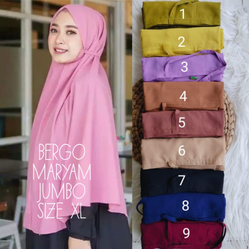 BERGO MARYAM SIZE XL/BERGO JUMBO/BERGO MARYAM JUMBO/BERBO MURAH SYARI/BERGO MARYAM SYARI/BERGO TALI