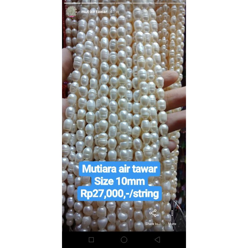 mutiara air tawar 10mm
