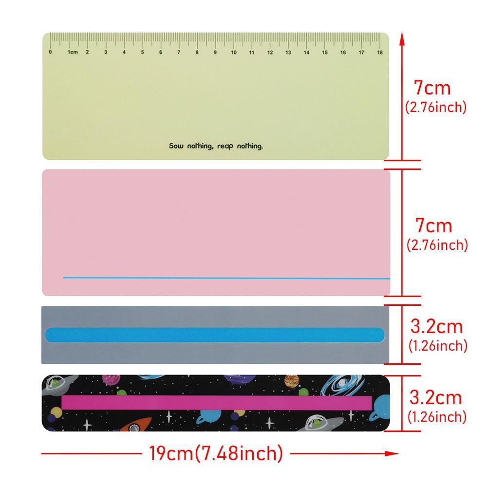 R-flower 8pcs/Set Bookmark Plastik Warna Warni Efek Neon Cahaya Baru Alat Bantu Baca PVC Tape Plastik Warna-Warni Kreativitas Highlight Strip