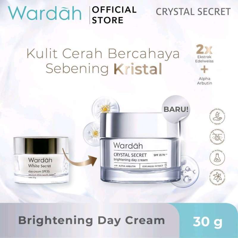 WARDAH CRYSTAL SECRET BRIGHTENING DAY CREAM - 30GR