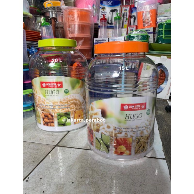 Lion Star - Hugo Round Jar / Toples Makanan/Toples Kerupuk/Toples Asinan/Toples Serbaguna (Kedap Udara)