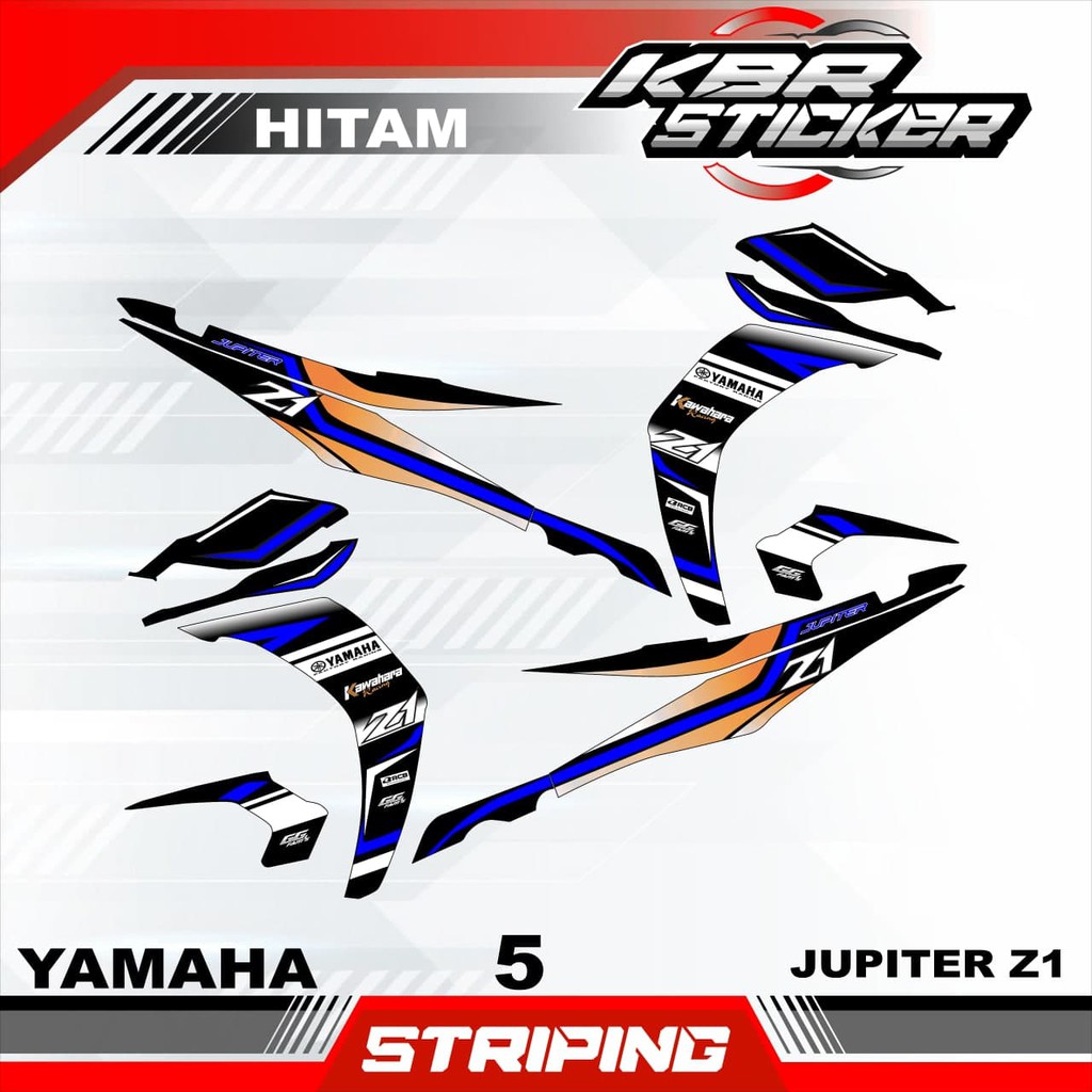 JUPITER Z1 stiker motor striping JUPITER Z1 motor yamaha motor sticker variasi Racing 05