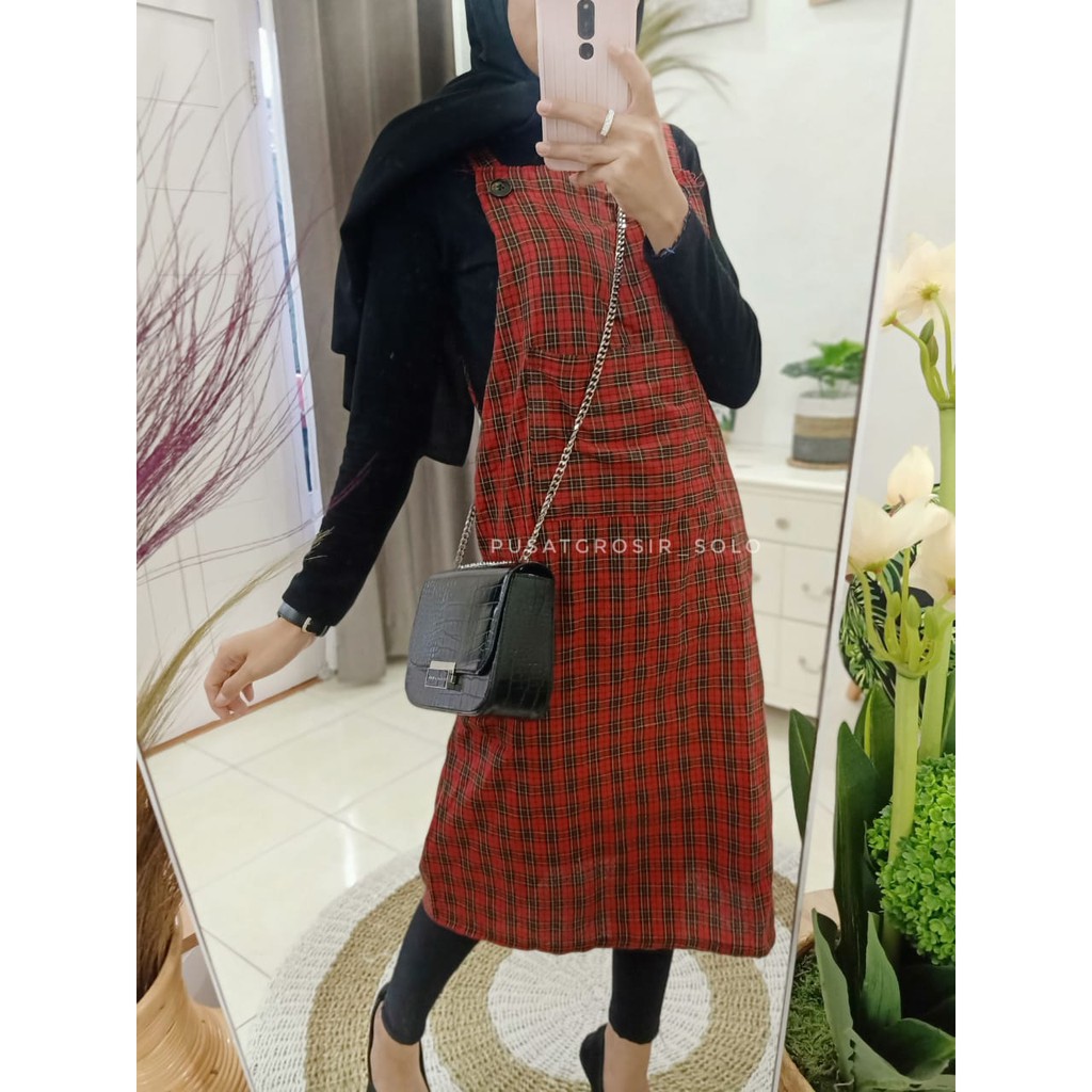 NEW YEAR SALE!! DARA OVERALL PUSATGROSIR_SOLO/ KOTAK TARTAN SQUARE AS NILA CASEY