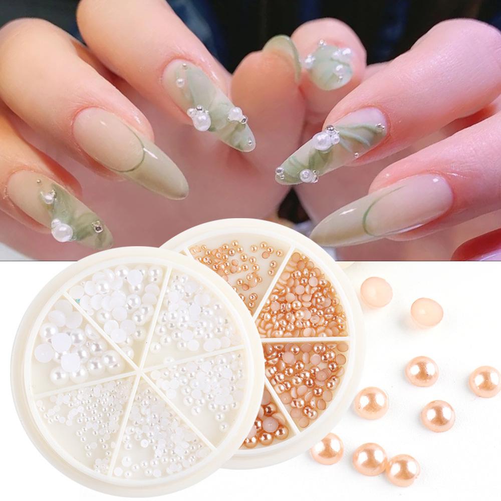 Mxbeauty 3D Kuku Berlian Imitasi Multi-Ukuran Permata Kaviar Manik-Manik DIY Nail Art Perhiasan