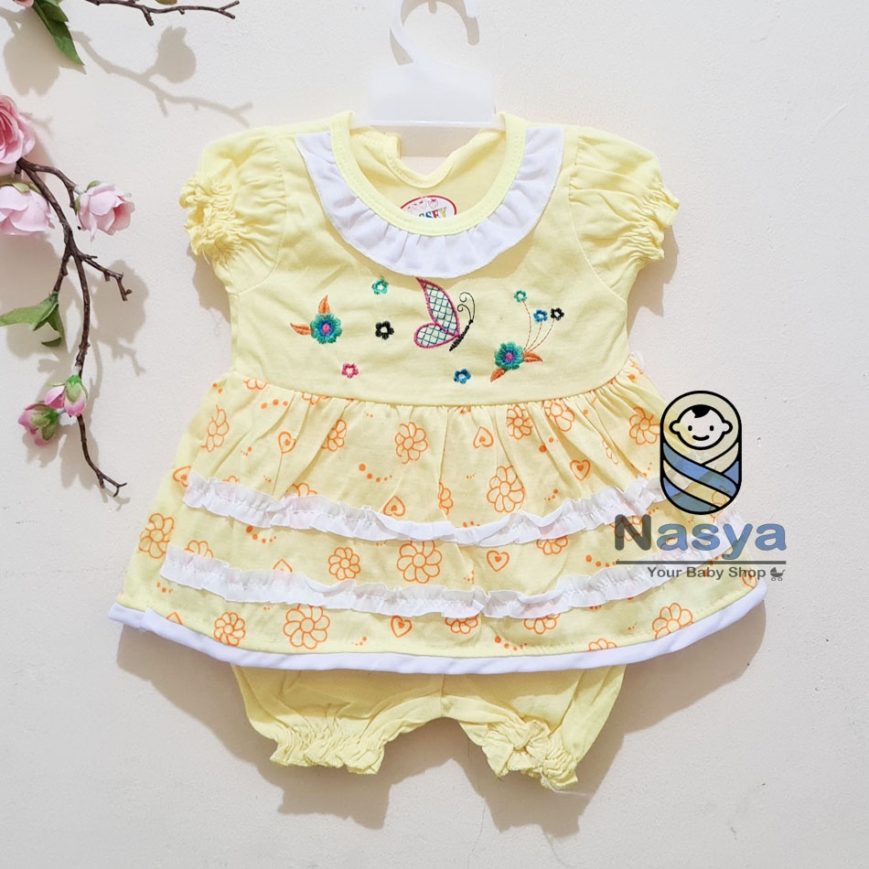 [N-090] setelan baju bayi MURAH - polkadot (0-6 bulan)