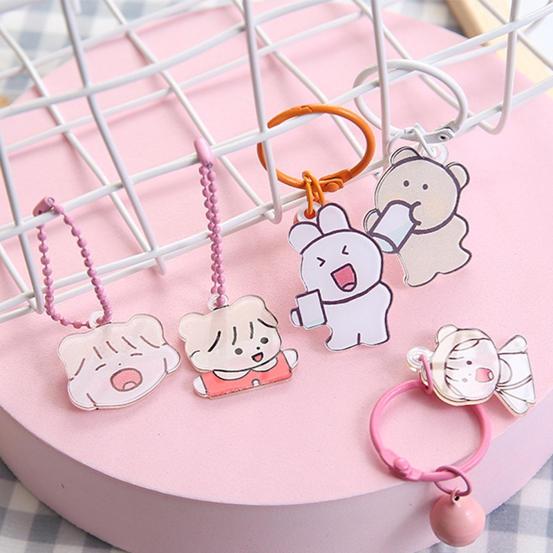 

Ready COD Gaya Korea Lucu Kartun Gantungan Kunci Akrilik Tas Liontin Gantungan Anak-anak Dewasa Pasangan lucu murah modis