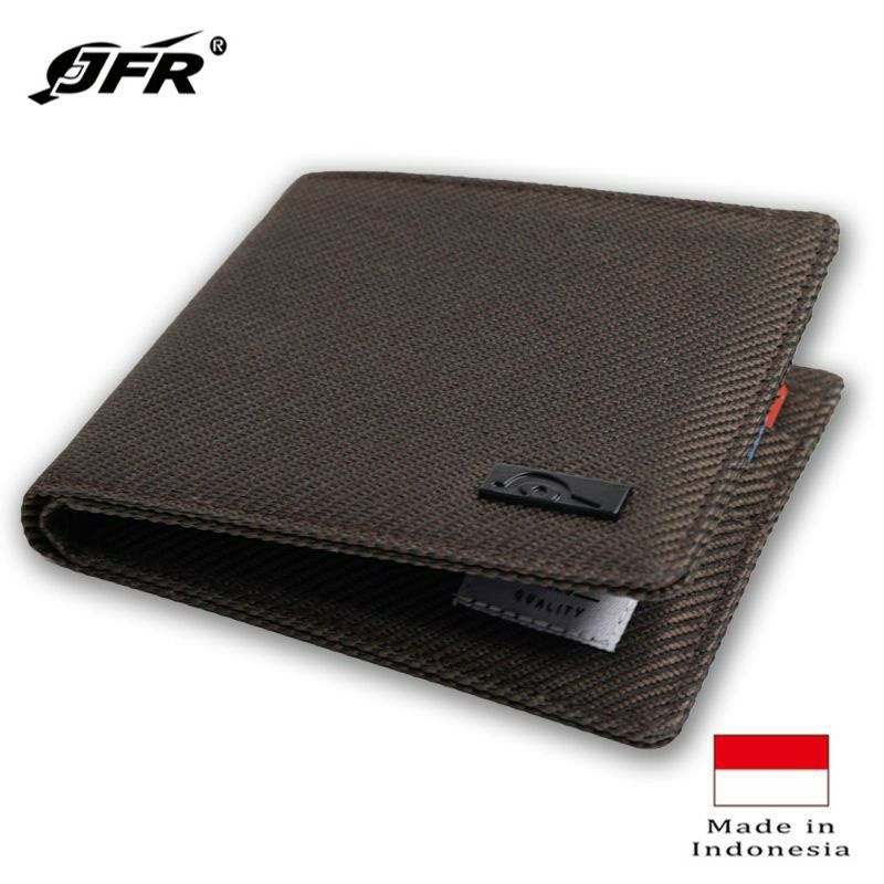 JFR Fashion Dompet Pria Bahan Kulit Canvas JP21 Brown-7