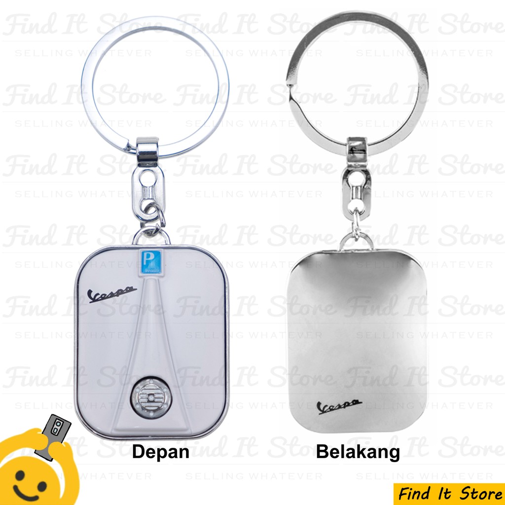 Gantungan Kunci Vespa Full Metal Keychain Keyring Piaggio Premium