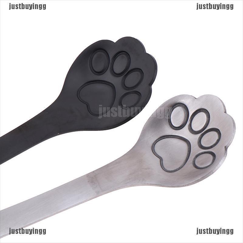 JB✪ 1Pc Stainless Steel Coffee Dessert Spoon Cat Paw Claw Spoon Stirring Spoon