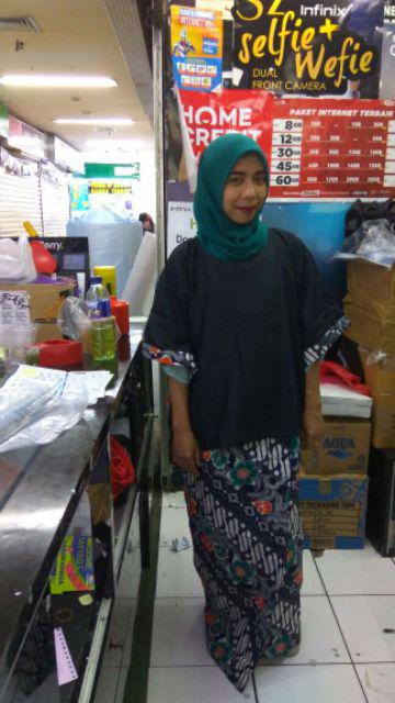 Binx Fashion Gamis Set Muslim 2 In 1 / Baju Batik / Batik Wanita / Batik Muslim Indrina