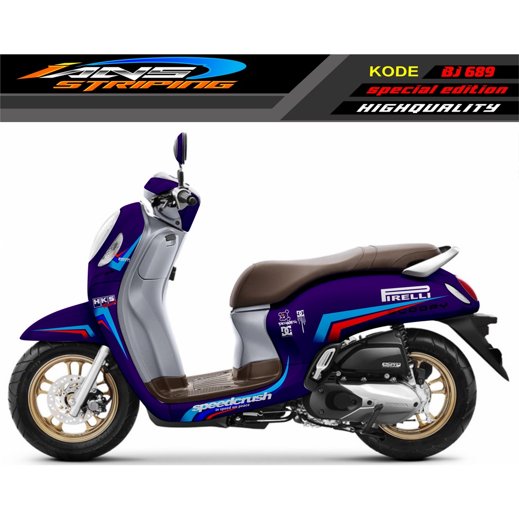 DECAL STICKER HONDA SCOOPY FULL BODY / STICKER VARIASI SCOOPY ELEGANT/ STICKER TERBARU