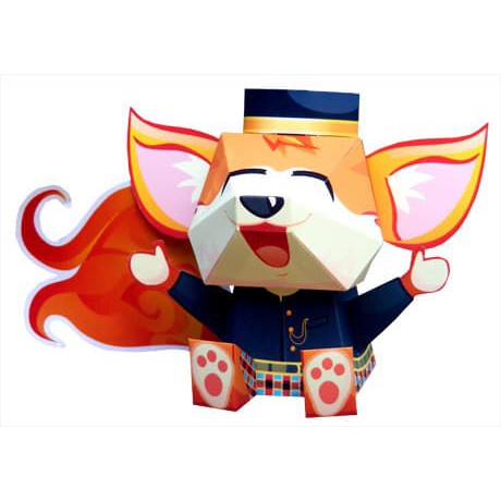 DIY Miniatur Papercraft Boneka Kumi Firefox Makassar