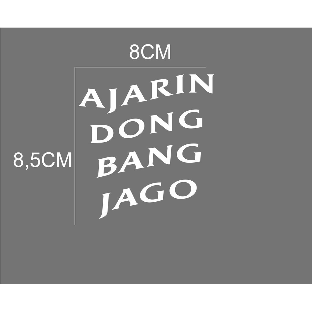 

cutting sticker bang jago ukuran 8,5x8cm isi 2pcs