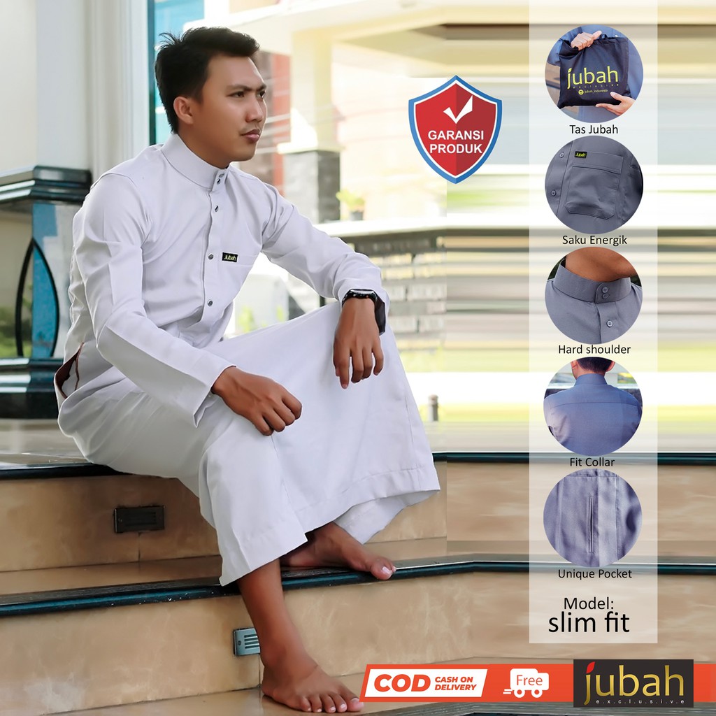 [COD] Jubah Gamis Pria Dewasa/remaja Muslim Lengan Panjang terbaru