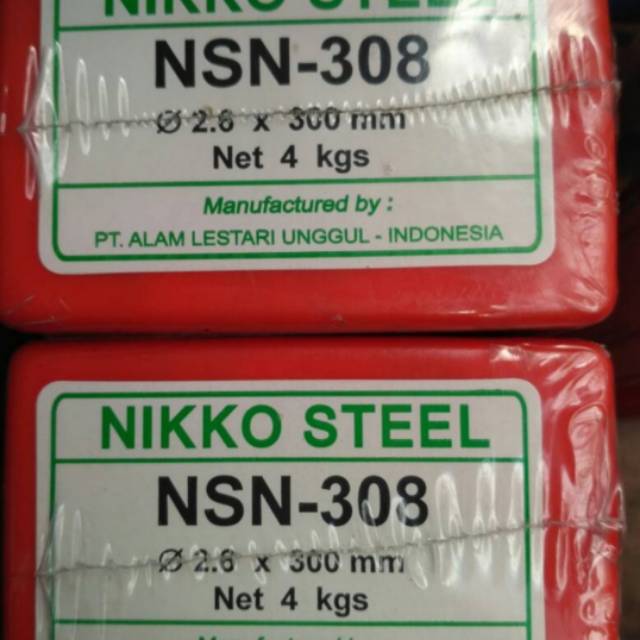 Kawat las stainless steel Nikko steel 308 2,6mm