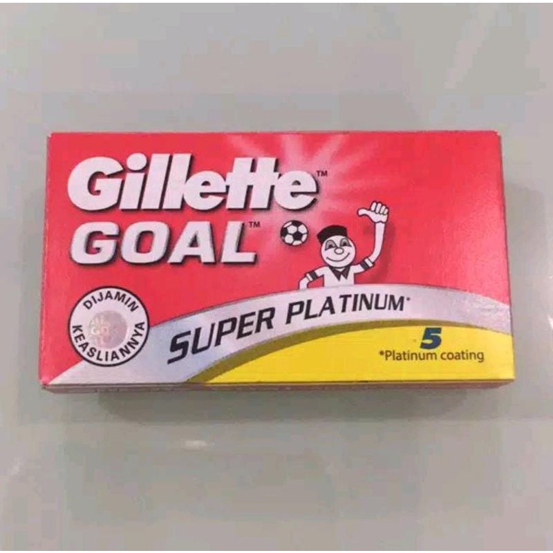 SILET GILLETTE GOAL ASLI 100% PER PACK ISI 5 BLADE