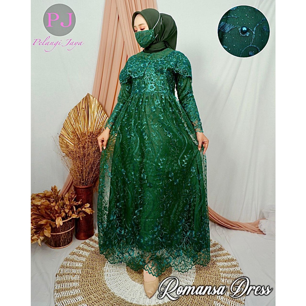 Gamis Tulle Romansa Pelangi Jaya / Gamis / Gamis Pesta / Gamis Modern / Kebaya Brukat / Kebaya Gamis